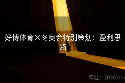 好博体育×冬奥会特别策划：盈利思路