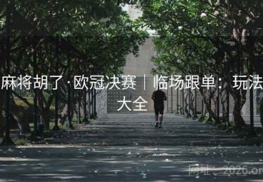 麻将胡了·欧冠决赛｜临场跟单：玩法大全